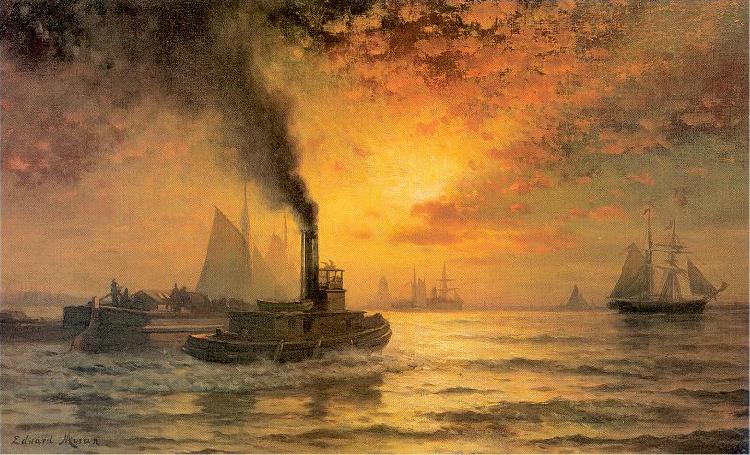 Moran, Edward New York Harbor China oil painting art